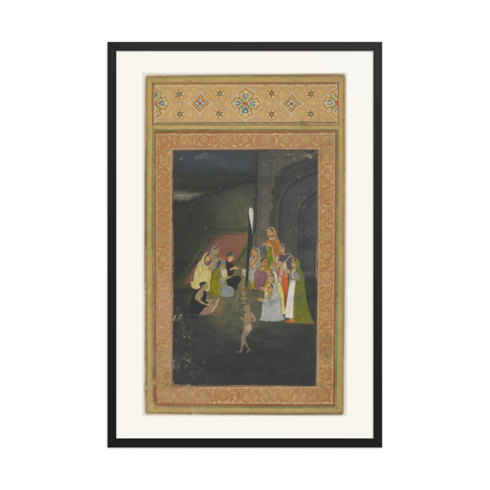A Nocturnal Visit to a Sufi — Restored Mughal Wall Art — view 10