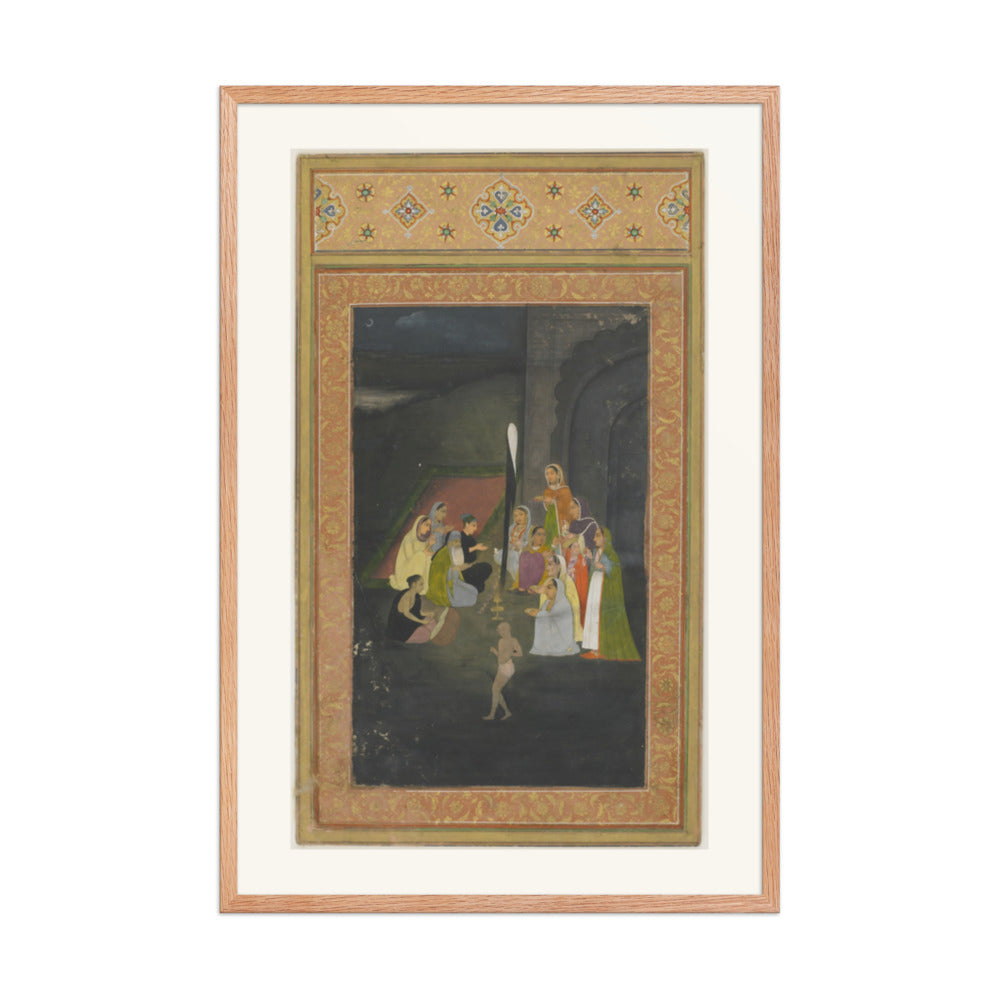 A Nocturnal Visit to a Sufi — Restored Mughal Wall Art — view 11