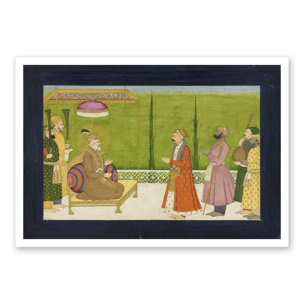 The Poet Sundar Das before the Emperor — Restored Mughal Wall Art — view 7