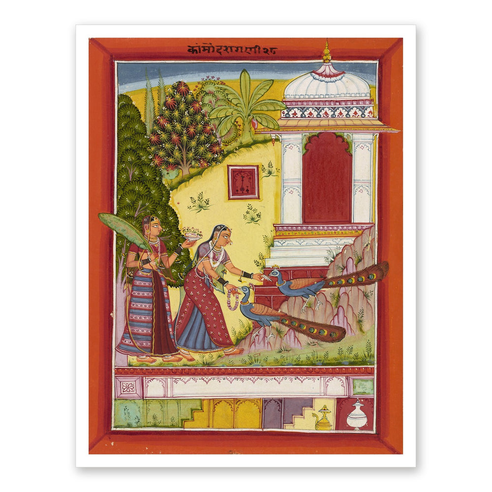 Kanrod Ragini — Ragamala Folio — Restored Rajput Wall Art — view 7