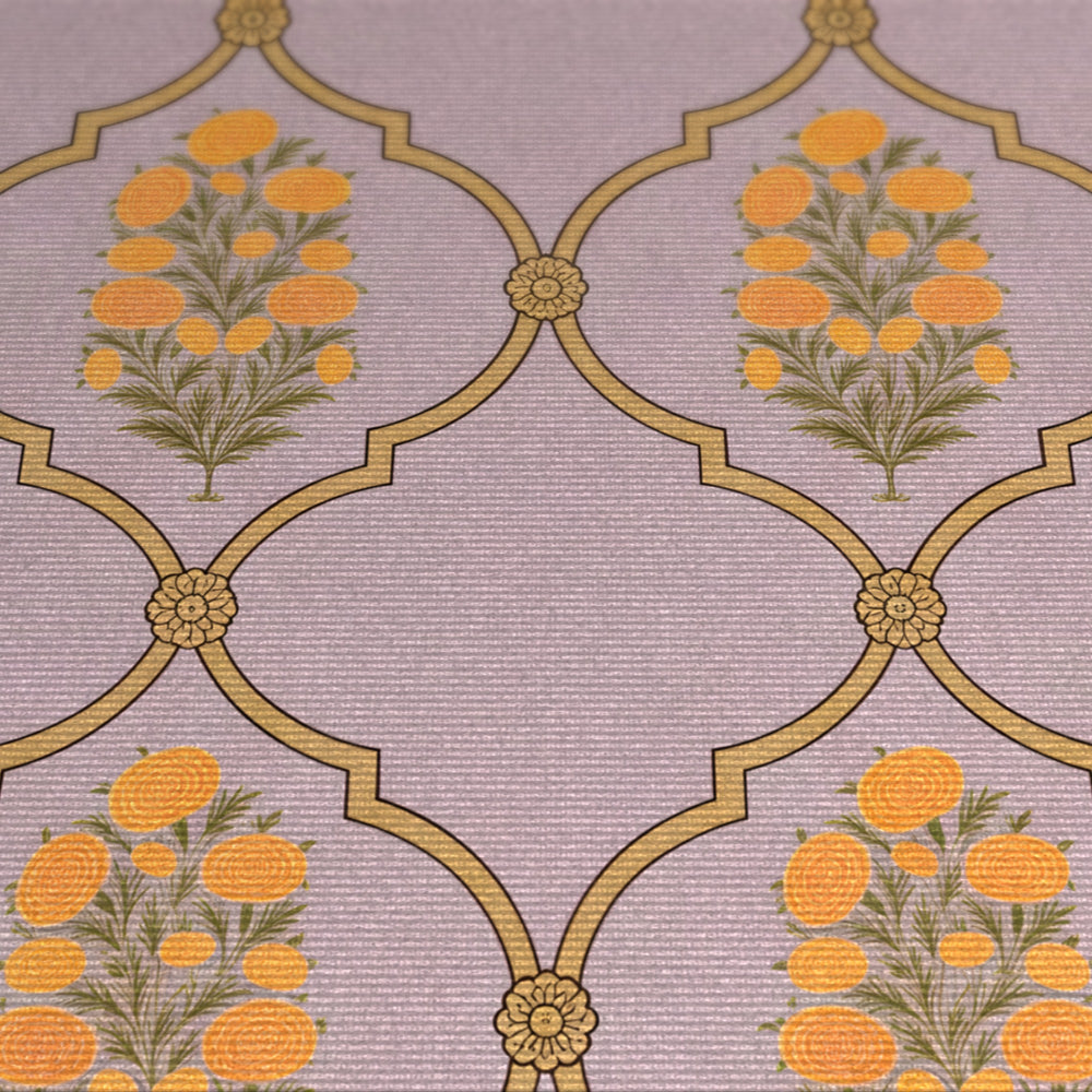 Genda Jaal — Marigold Lattice Mughal Area Rug — view 4