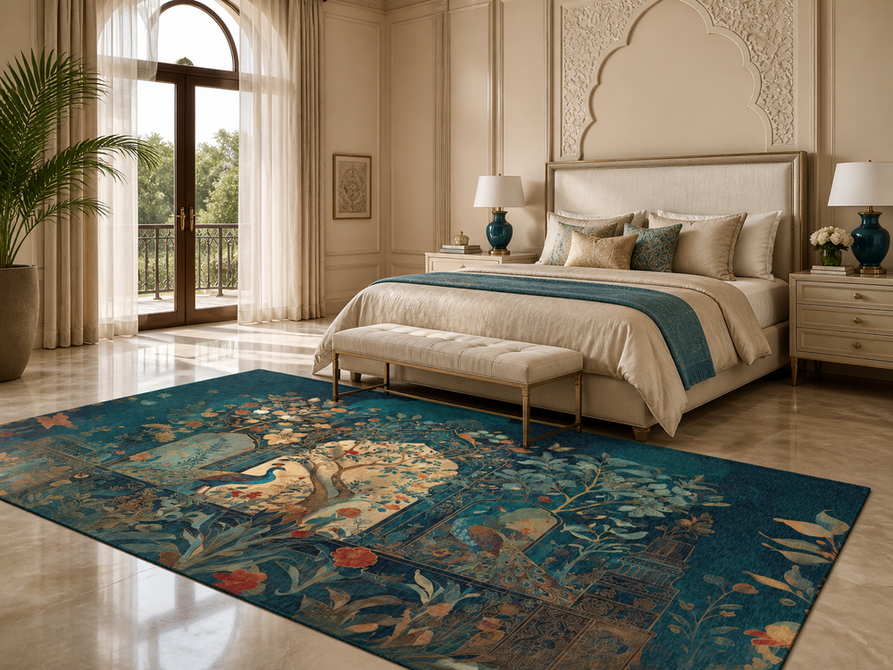 The Peacock Garden Area Rug — view 4