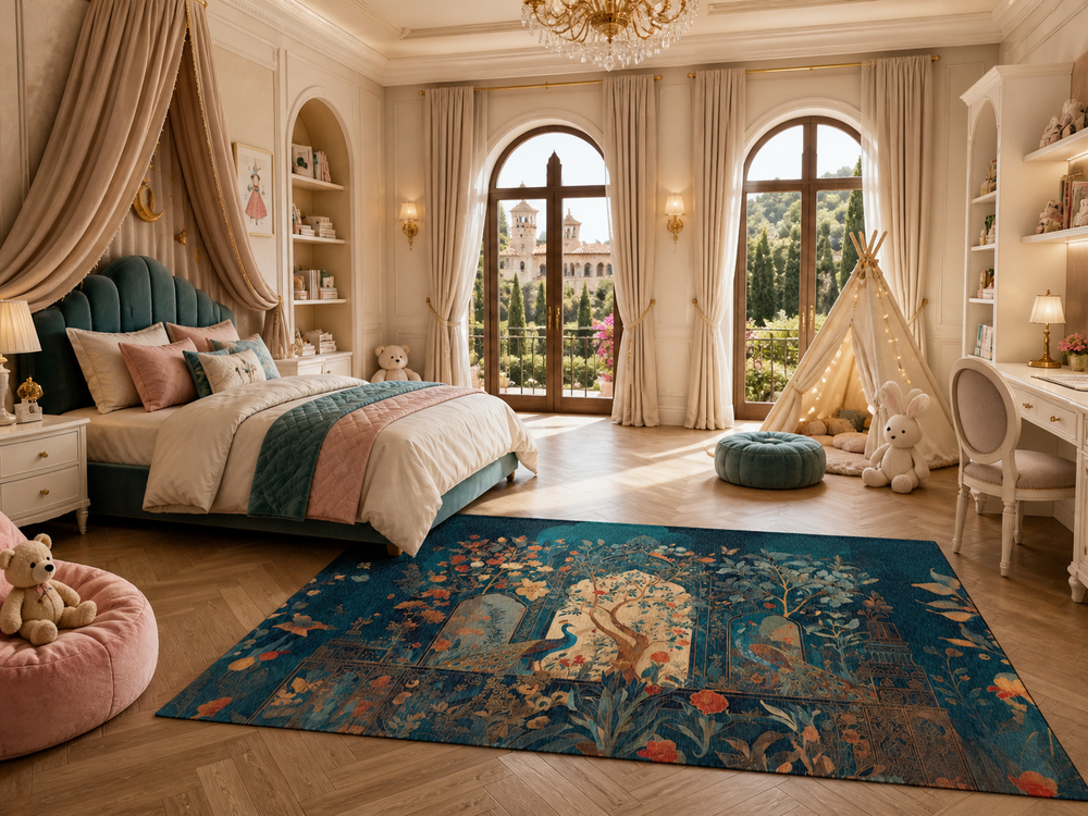 The Peacock Garden Area Rug — view 5