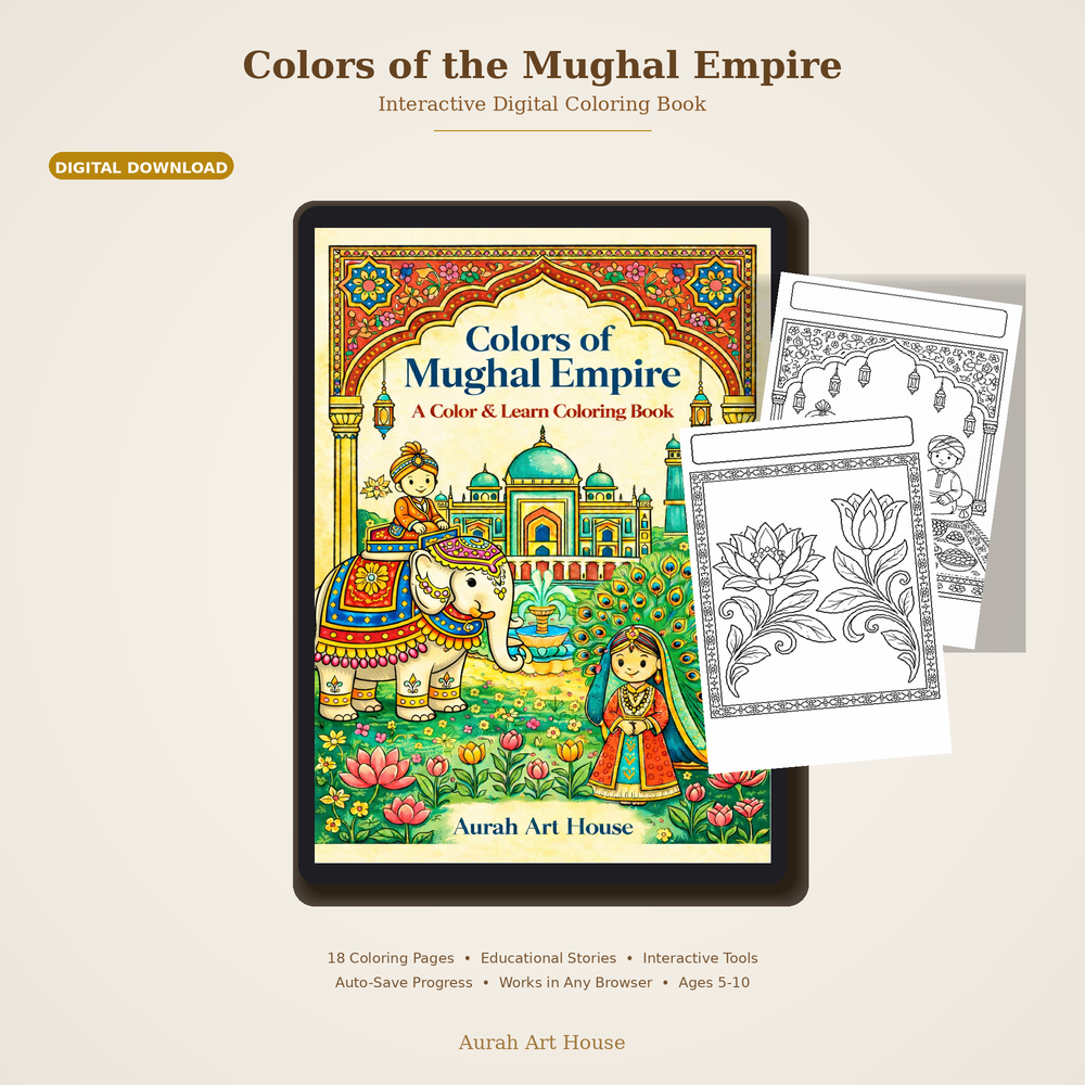 Colors of the Mughal Empire — Coloring Book — view 1