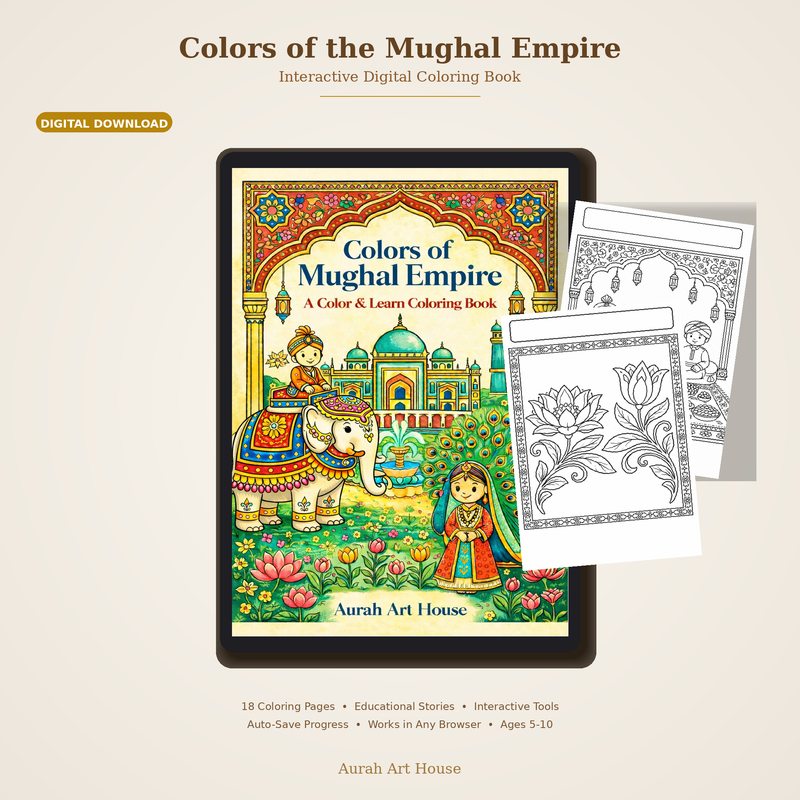 Colors of the Mughal Empire — Coloring Book
