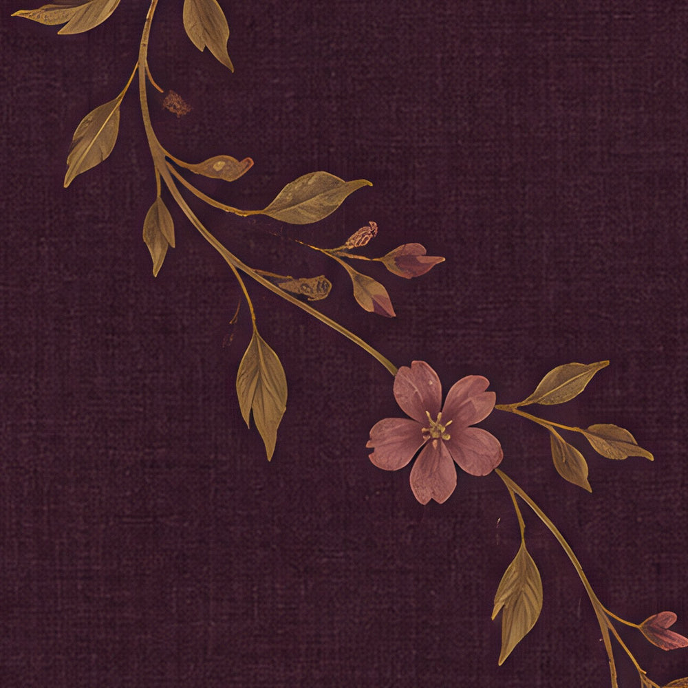 Falling Vine Blackout Curtain — Aubergine — view 4