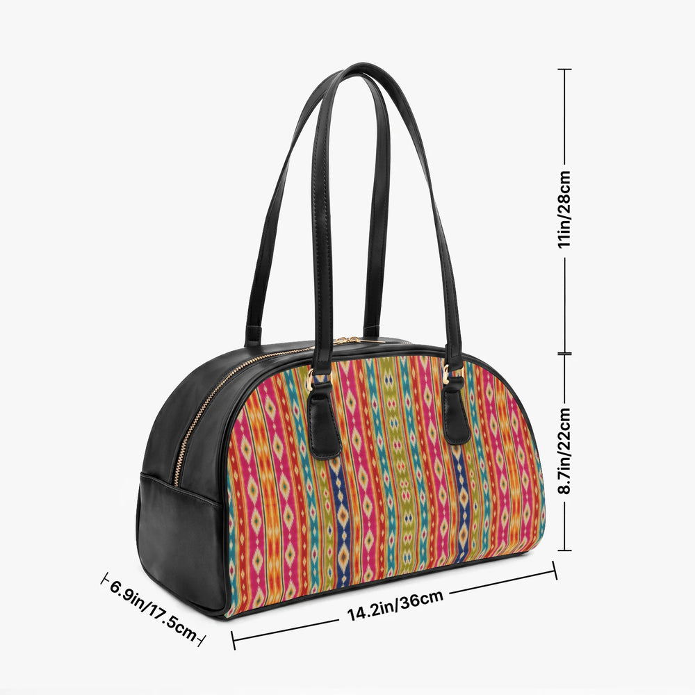 Mashru Ikat — Multicolour Stripe Arch-Top Handbag — view 3