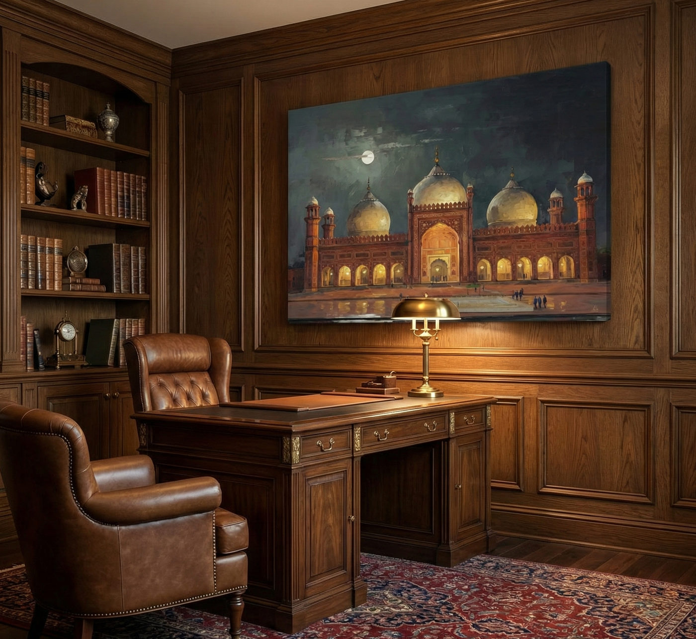 Moonlit Badshahi Mosque — view 10