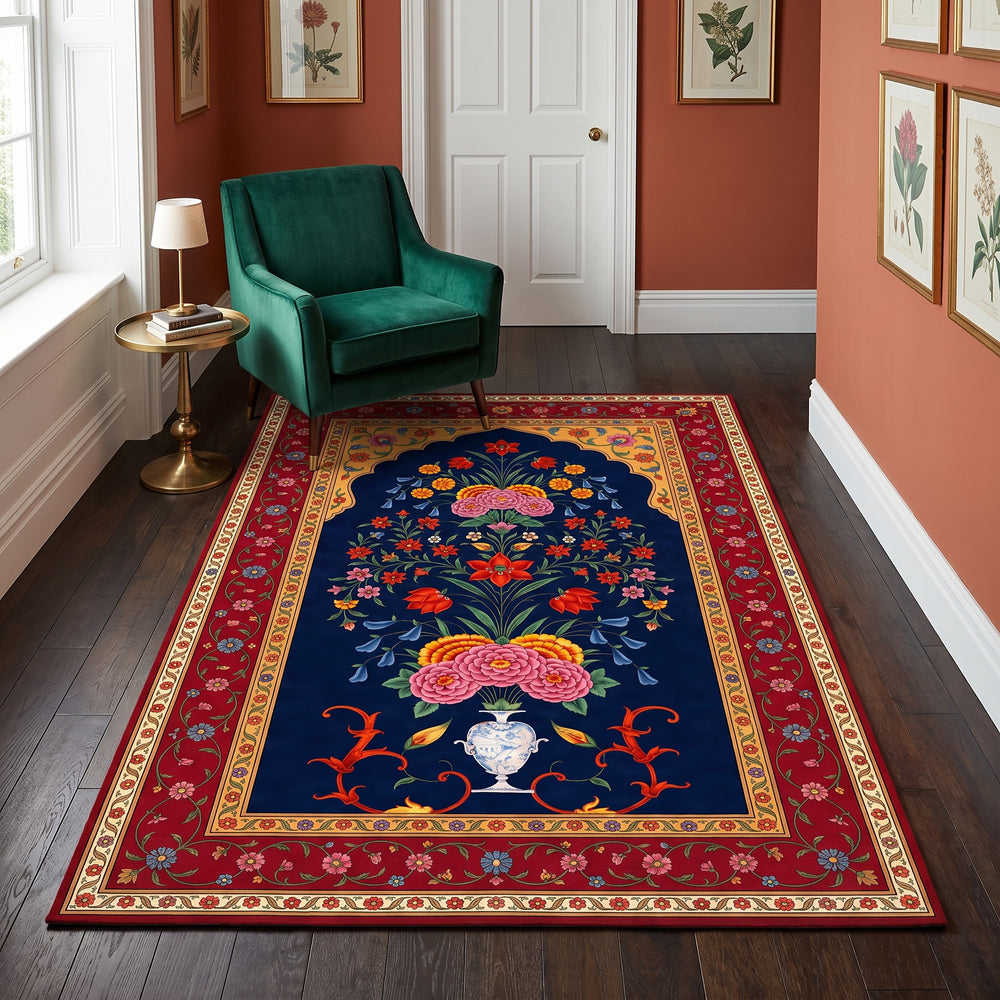 Hazar Gul — Mughal Millefleurs Area Rug — view 2