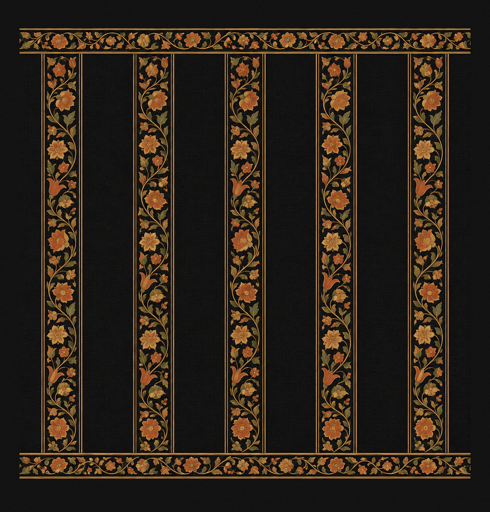 Hashiya Stripe Shower Curtain — Ink — view 4