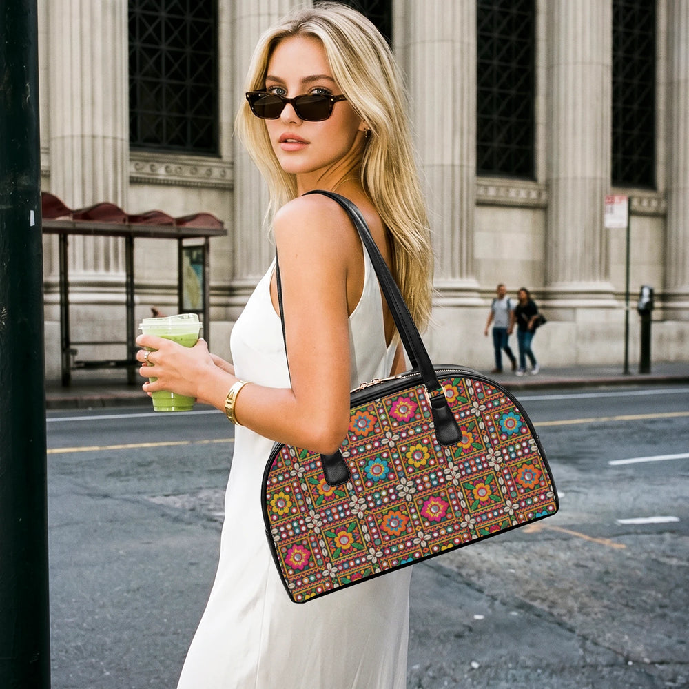 Kutch Mirror-Work — Multicolour Arch-Top Handbag — view 5