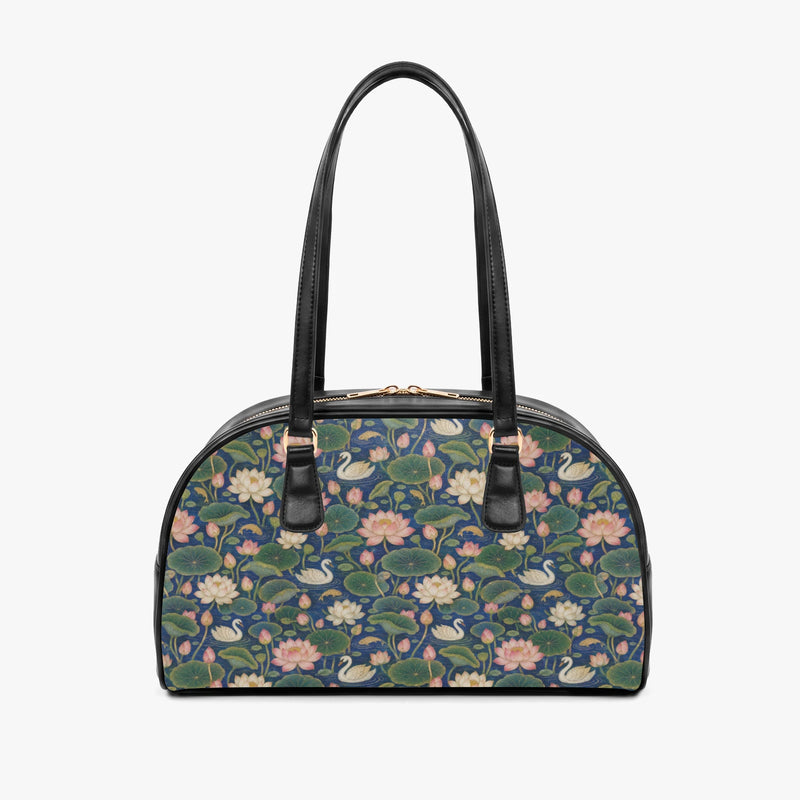 Kamal Talai — Lotus Pond Navy Arch-Top Handbag