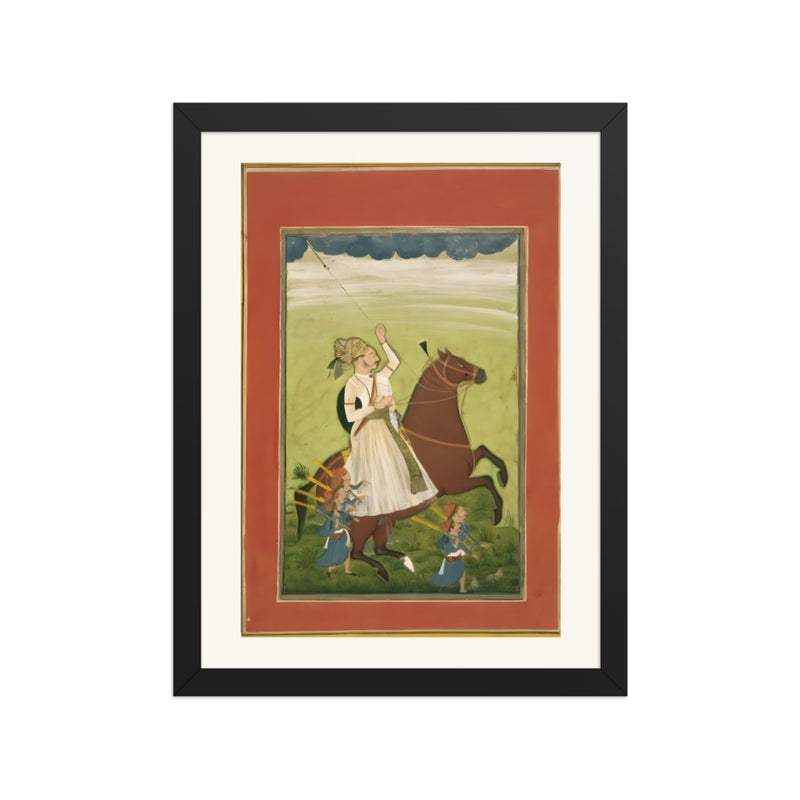 Thakur Sangram Singh on Horseback — Rajput Portrait