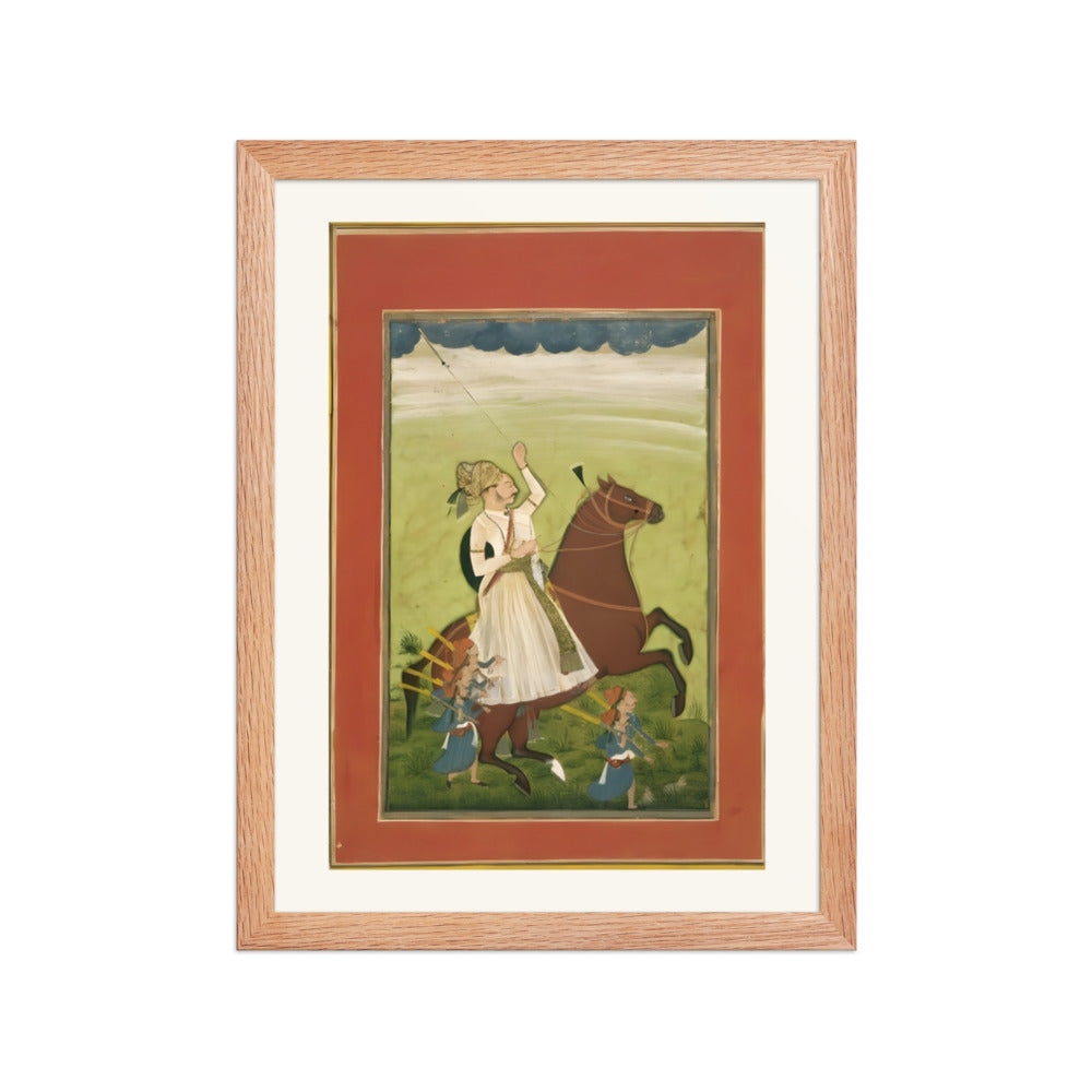 Thakur Sangram Singh on Horseback — Rajput Portrait — view 2
