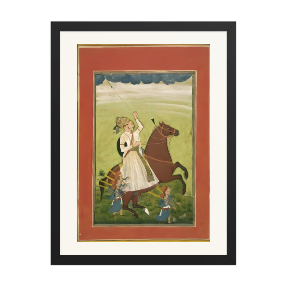 Thakur Sangram Singh on Horseback — Rajput Portrait — view 4