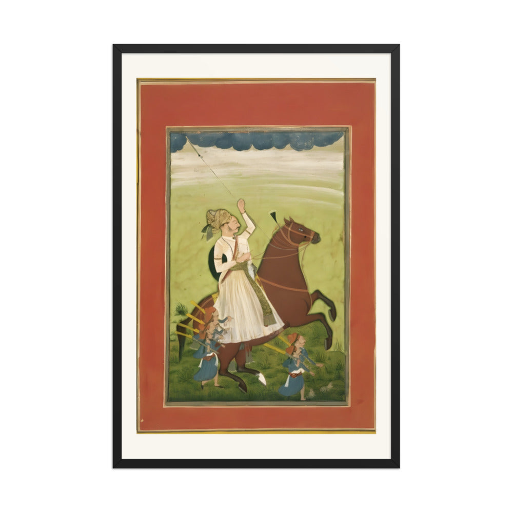 Thakur Sangram Singh on Horseback — Rajput Portrait — view 7