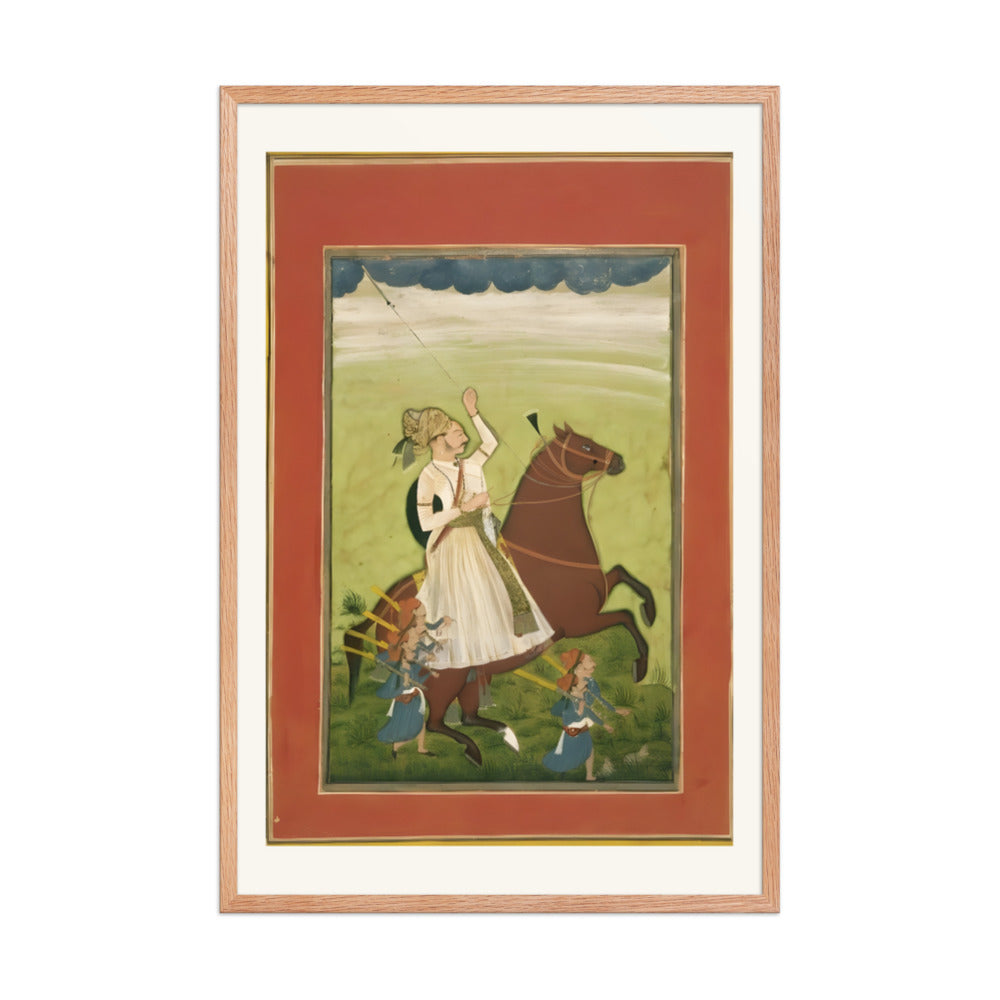 Thakur Sangram Singh on Horseback — Rajput Portrait — view 8