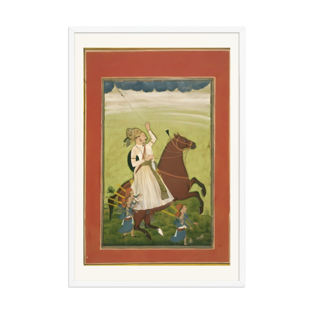 Thakur Sangram Singh on Horseback — Rajput Portrait — view 9