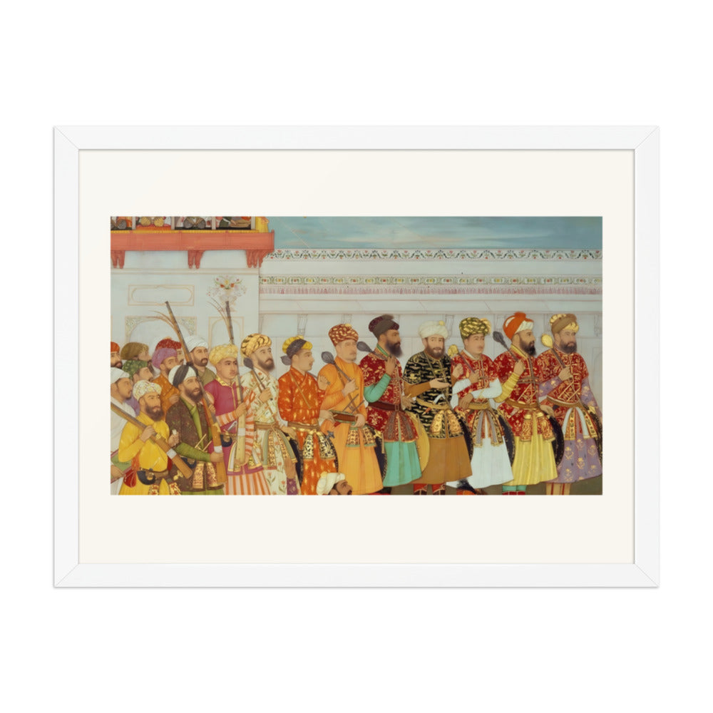Guards and Nobles of the Imperial Court — A Padshahnama Folio — view 3