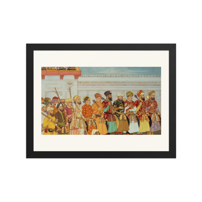 Guards and Nobles of the Imperial Court — A Padshahnama Folio