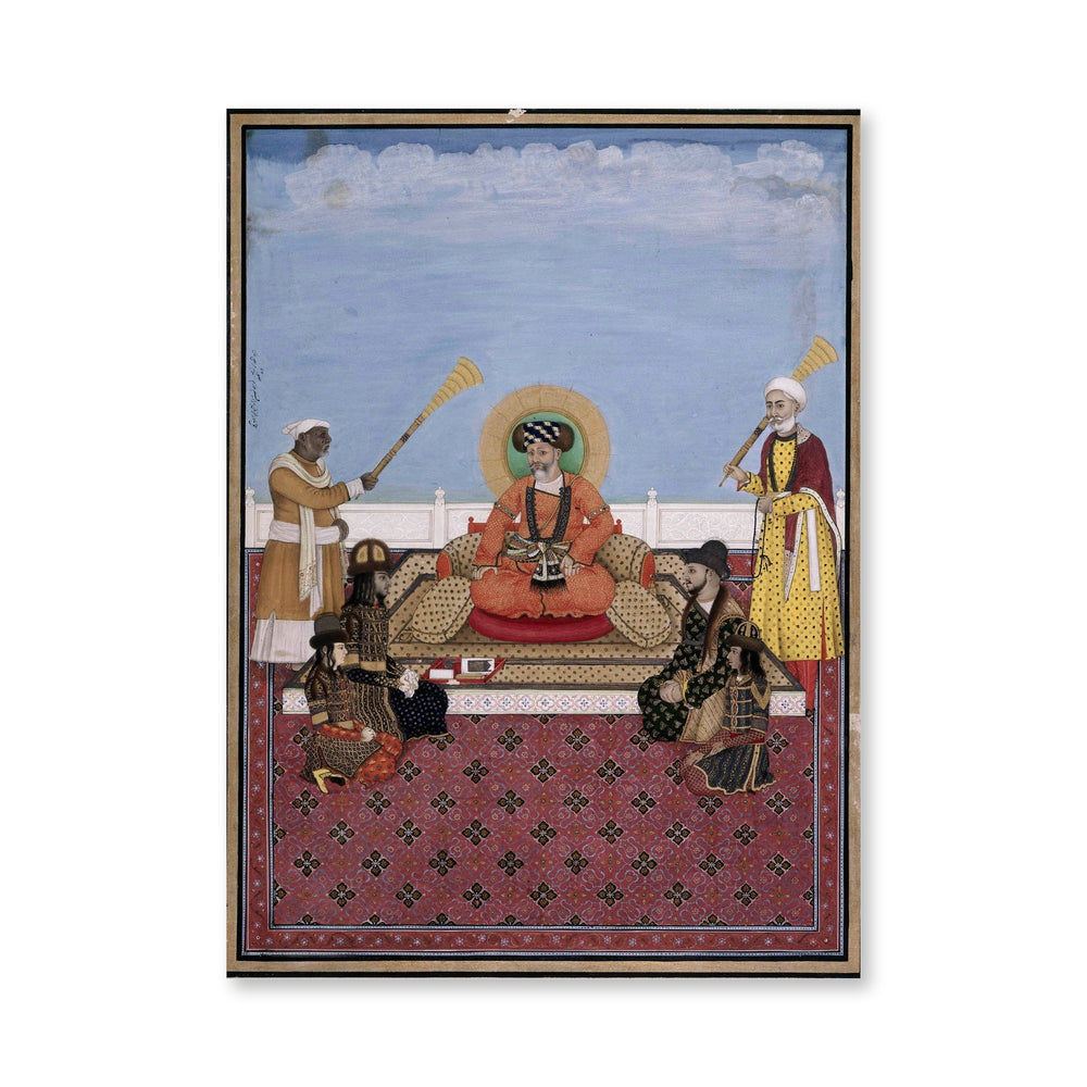 Akbar Shah II with His Four Sons — Mughal Court — view 4
