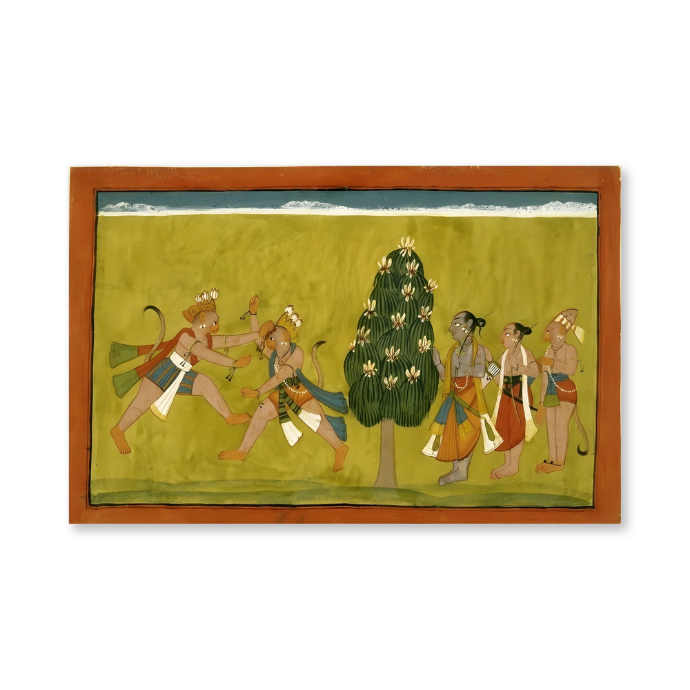 Vali and Sugriva Do Battle — A Ramayana Folio — view 4