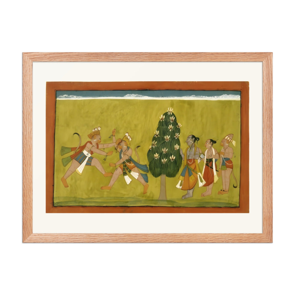 Vali and Sugriva Do Battle — A Ramayana Folio — view 2