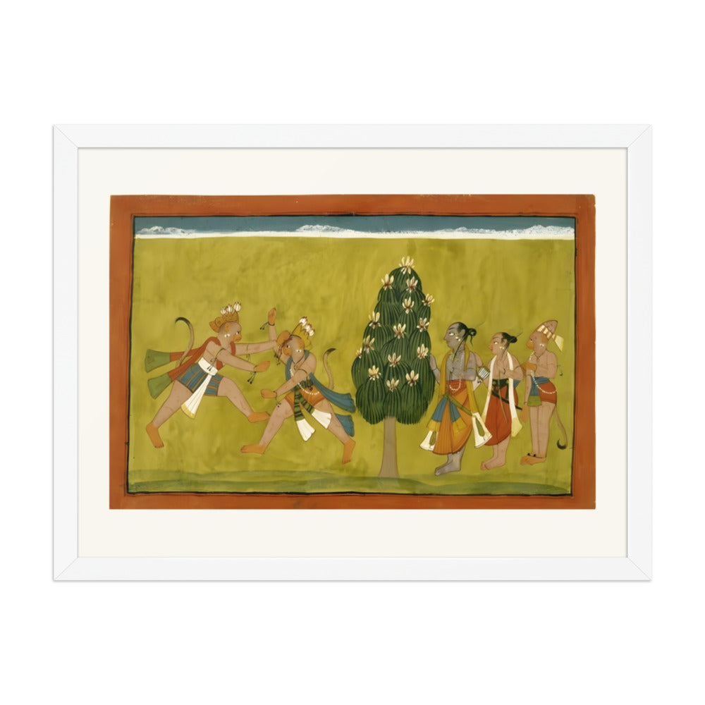 Vali and Sugriva Do Battle — A Ramayana Folio — view 3
