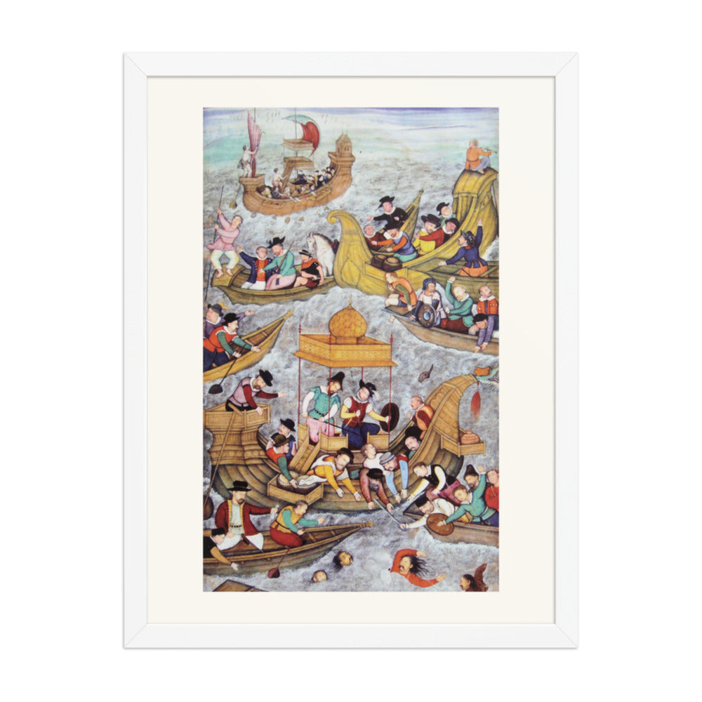 The Death of Sultan Bahadur off Diu — An Akbarnama Scene — view 6