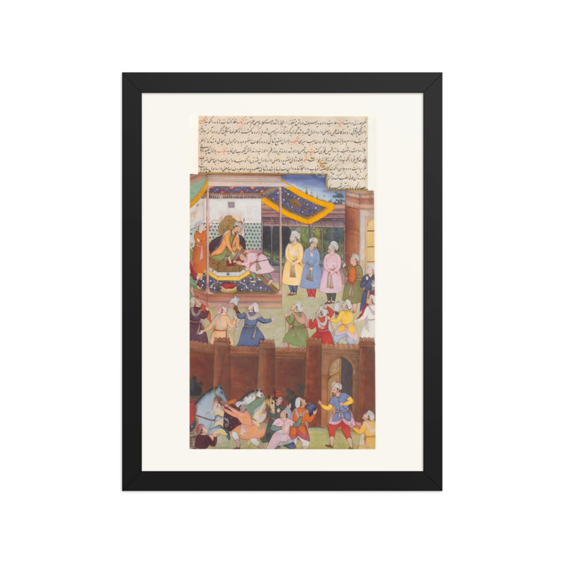 Humayun Greets Babur — An Akbarnama Scene