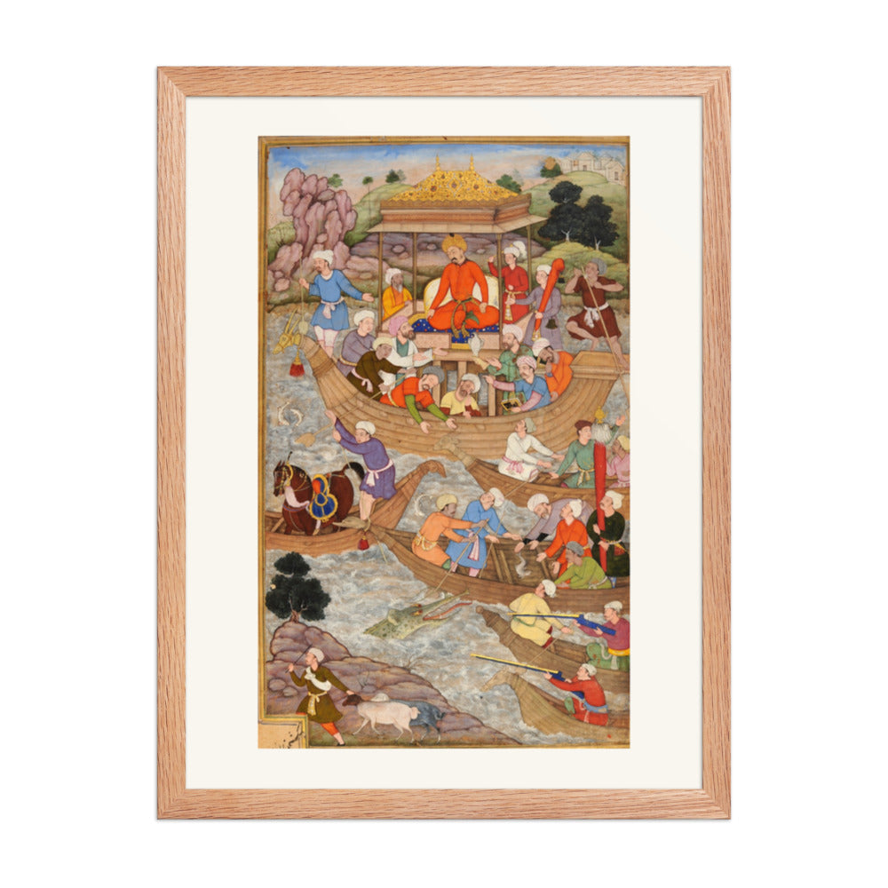 Babur Crosses the River Son — A Baburnama Folio — view 2