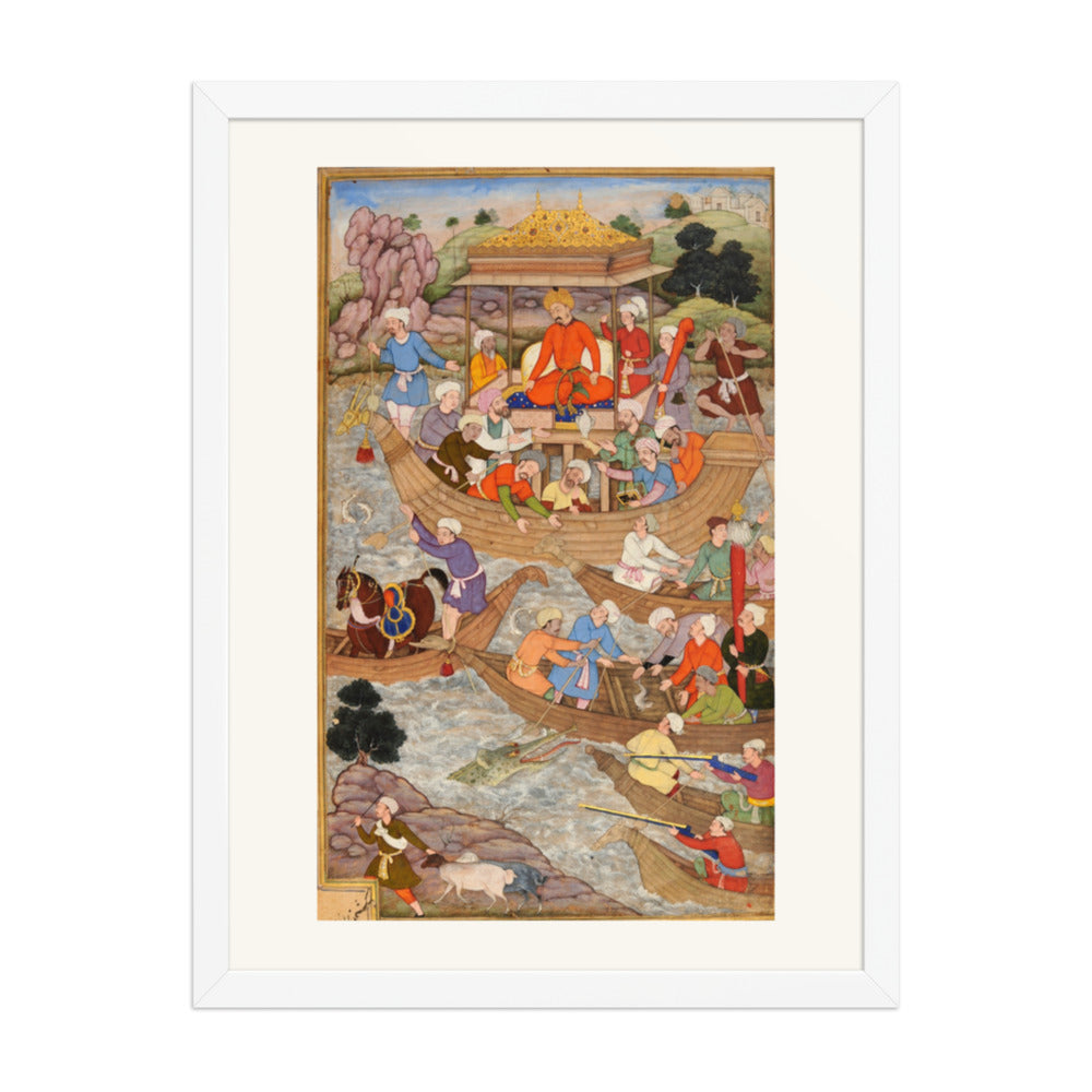 Babur Crosses the River Son — A Baburnama Folio — view 3