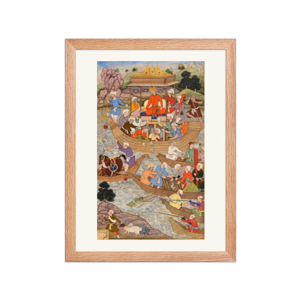 Babur Crosses the River Son — A Baburnama Folio — view 2