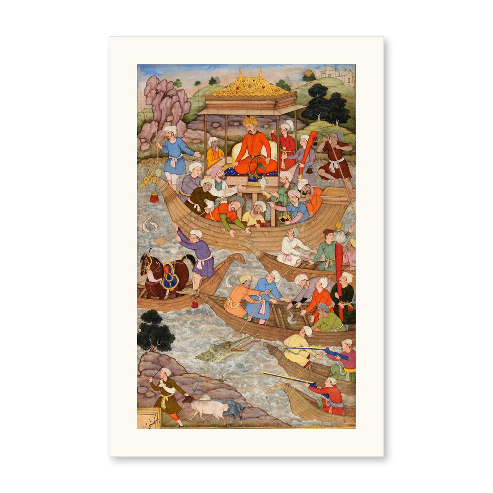Babur Crosses the River Son — A Baburnama Folio — view 10