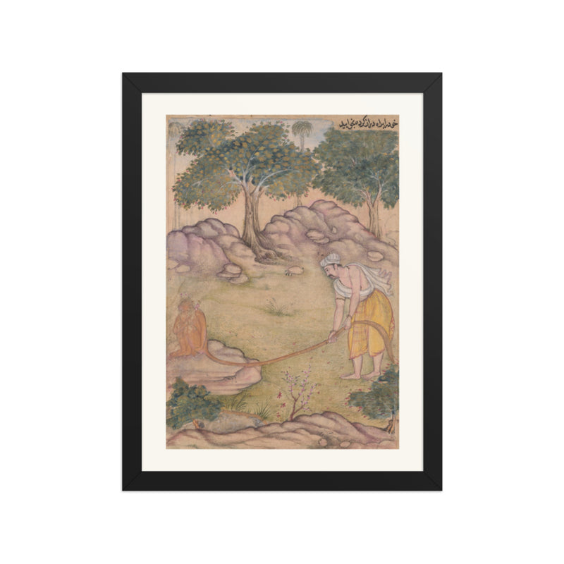 Bhima and the Tail of Hanuman — A Razmnama Folio