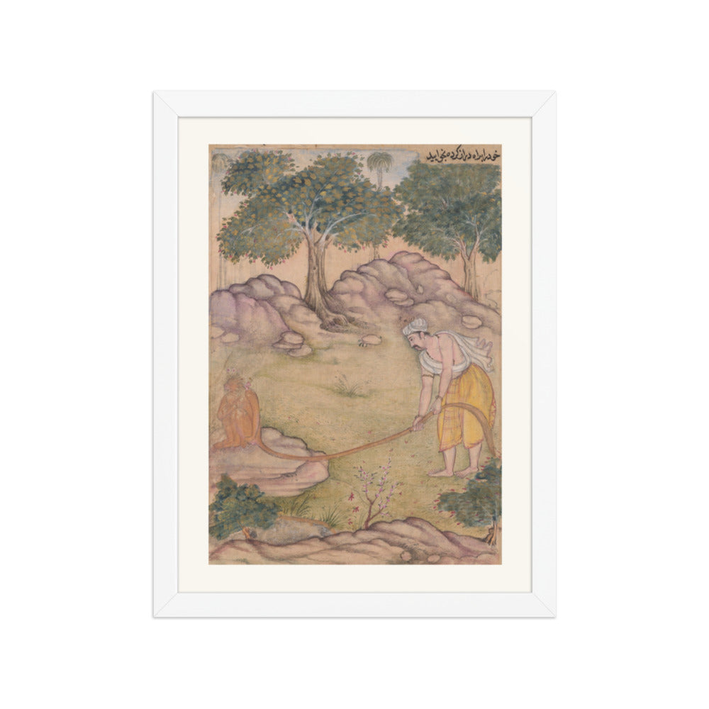Bhima and the Tail of Hanuman — A Razmnama Folio — view 3