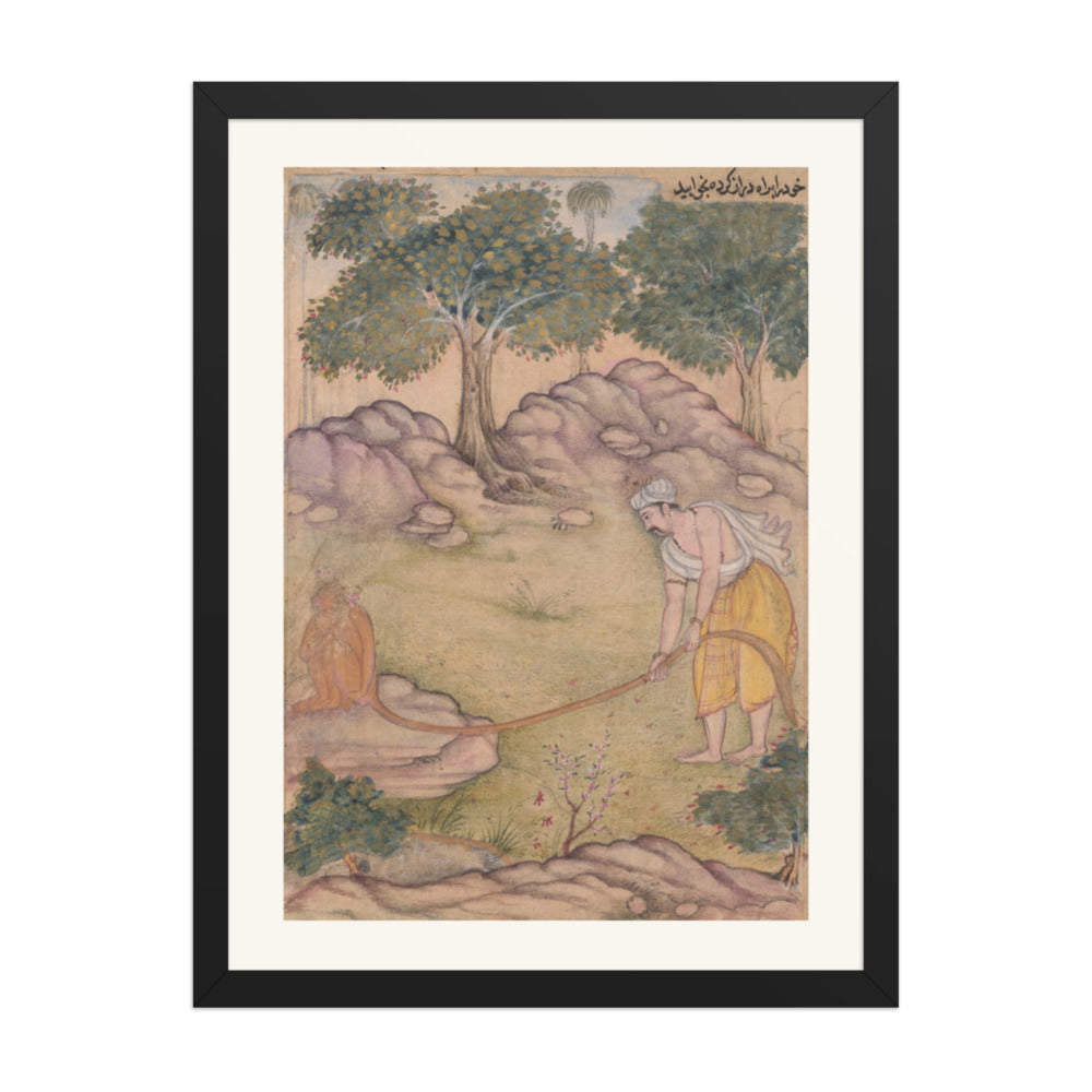 Bhima and the Tail of Hanuman — A Razmnama Folio — view 4
