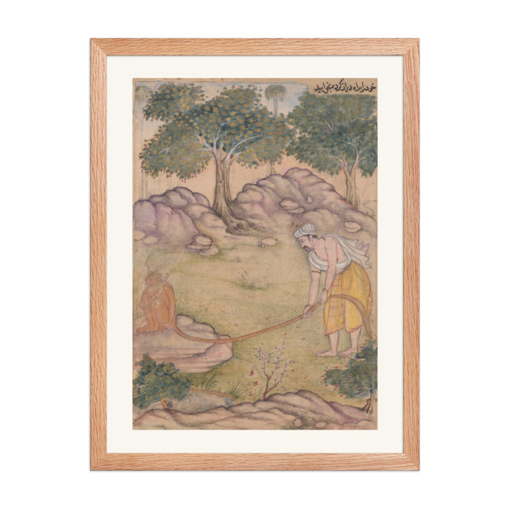 Bhima and the Tail of Hanuman — A Razmnama Folio — view 5