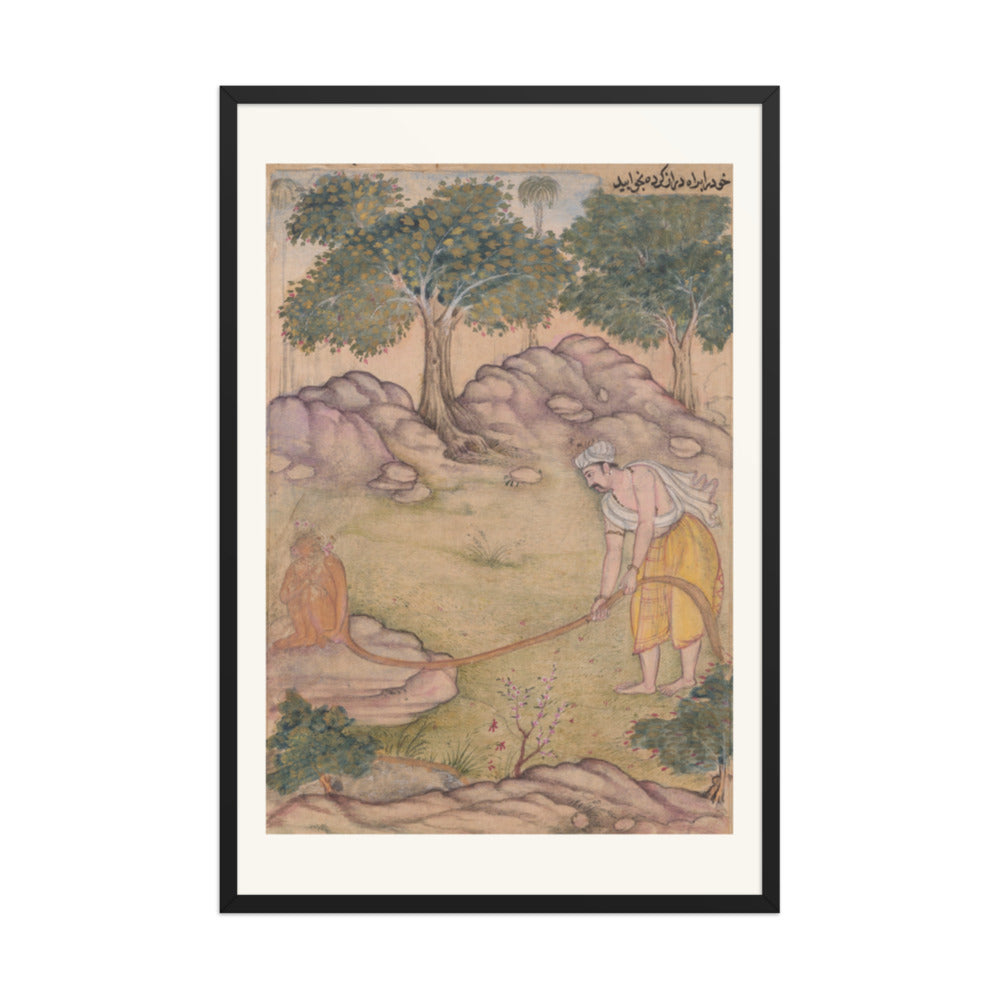 Bhima and the Tail of Hanuman — A Razmnama Folio — view 7
