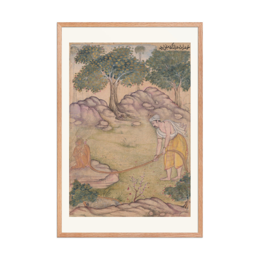 Bhima and the Tail of Hanuman — A Razmnama Folio — view 8