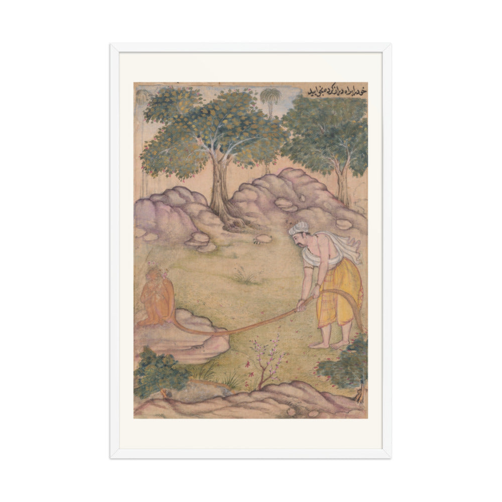 Bhima and the Tail of Hanuman — A Razmnama Folio — view 9