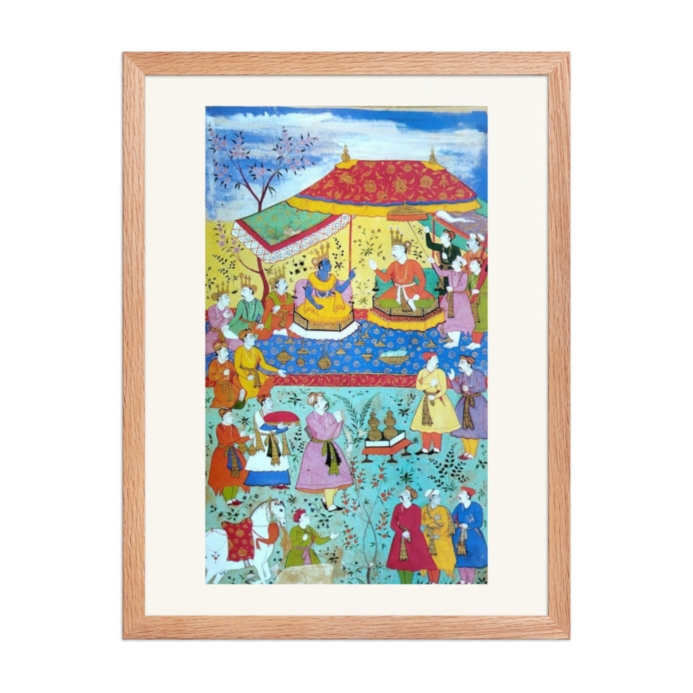 Krishna at the Kaurava Court — A Razmnama Folio — view 2