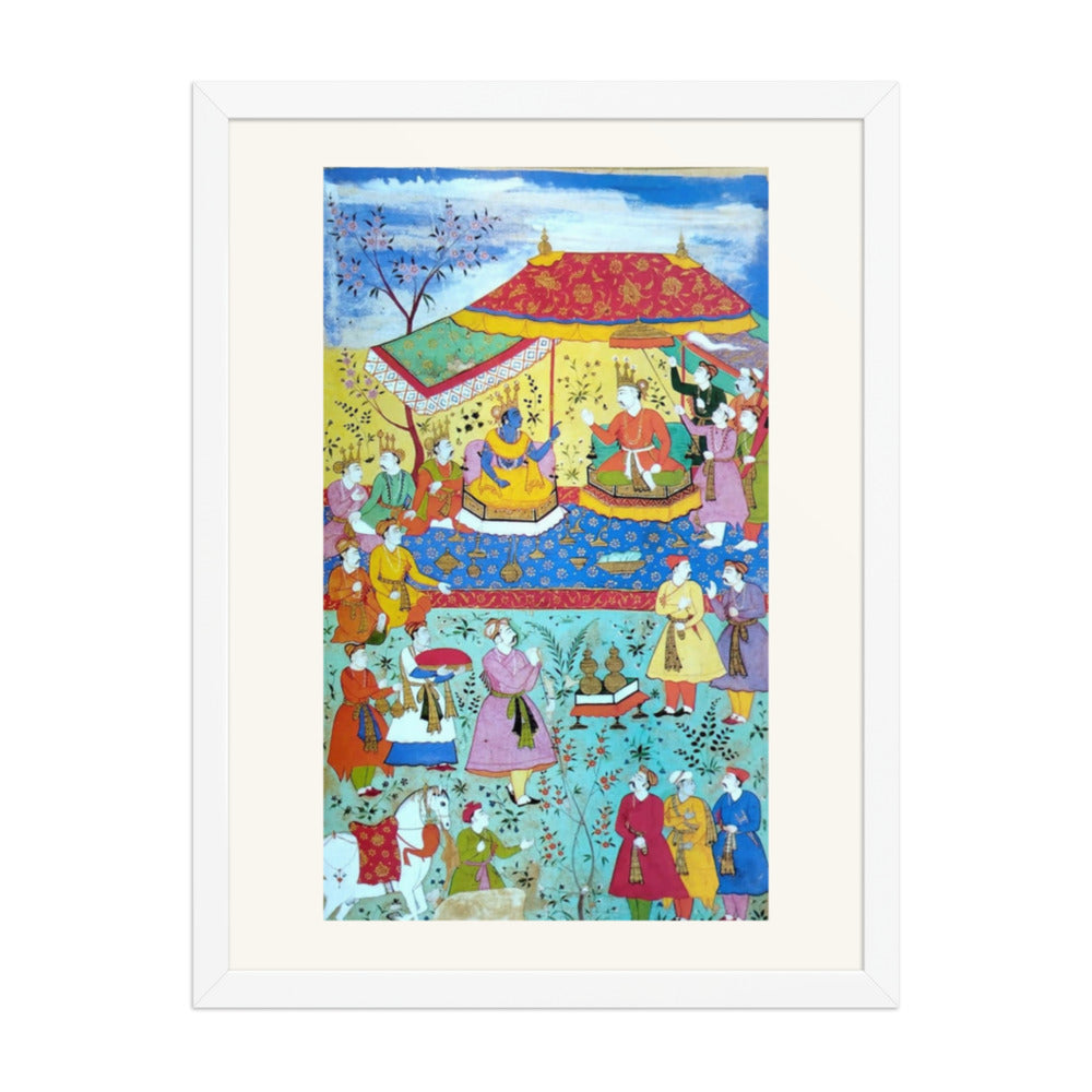 Krishna at the Kaurava Court — A Razmnama Folio — view 3