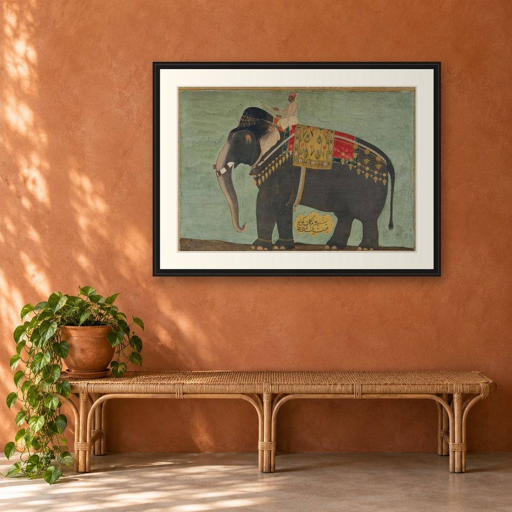 Portrait of the Elephant 'Alam Guman | Restored Mughal Wall Art — view 5