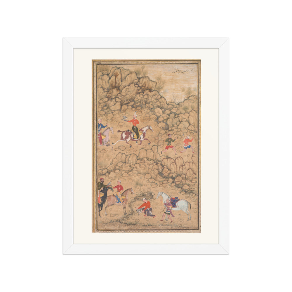 Hunting with falcons in a landscape — view 3