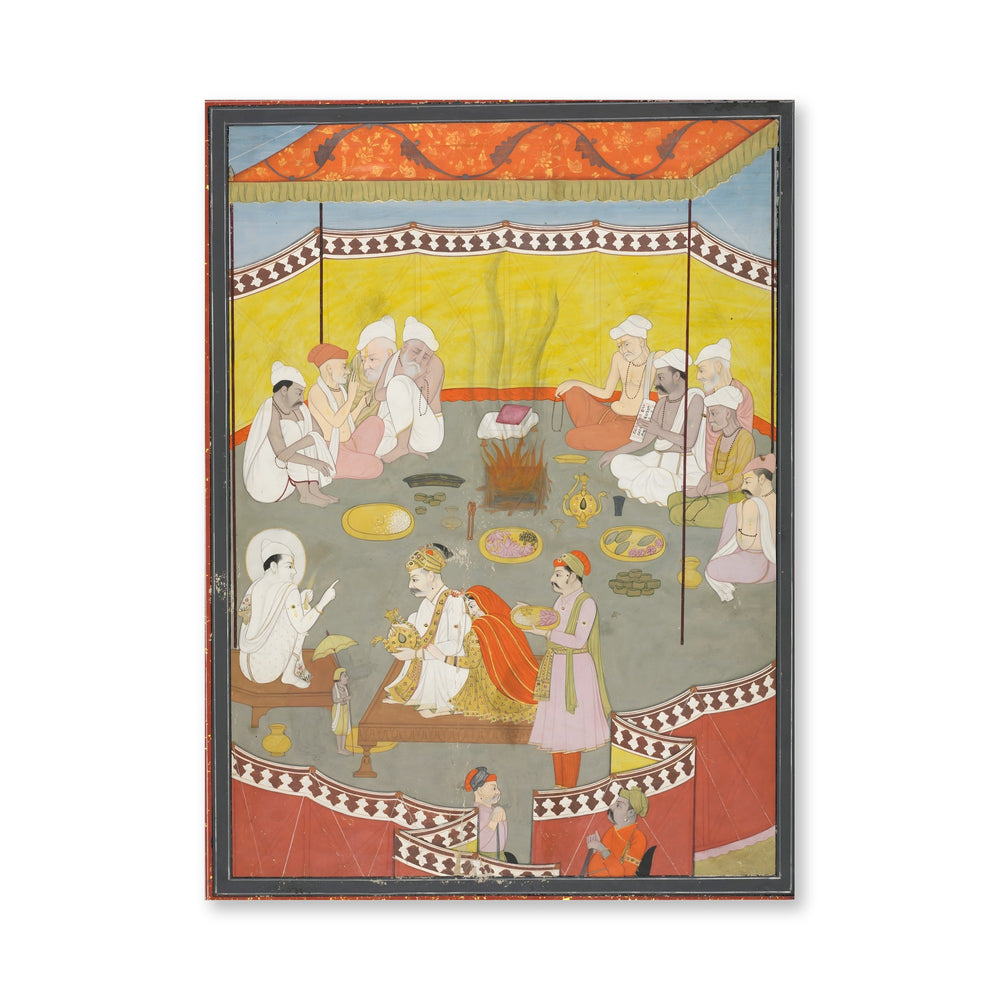 King Bali gives a gift of land to Vamana — view 4