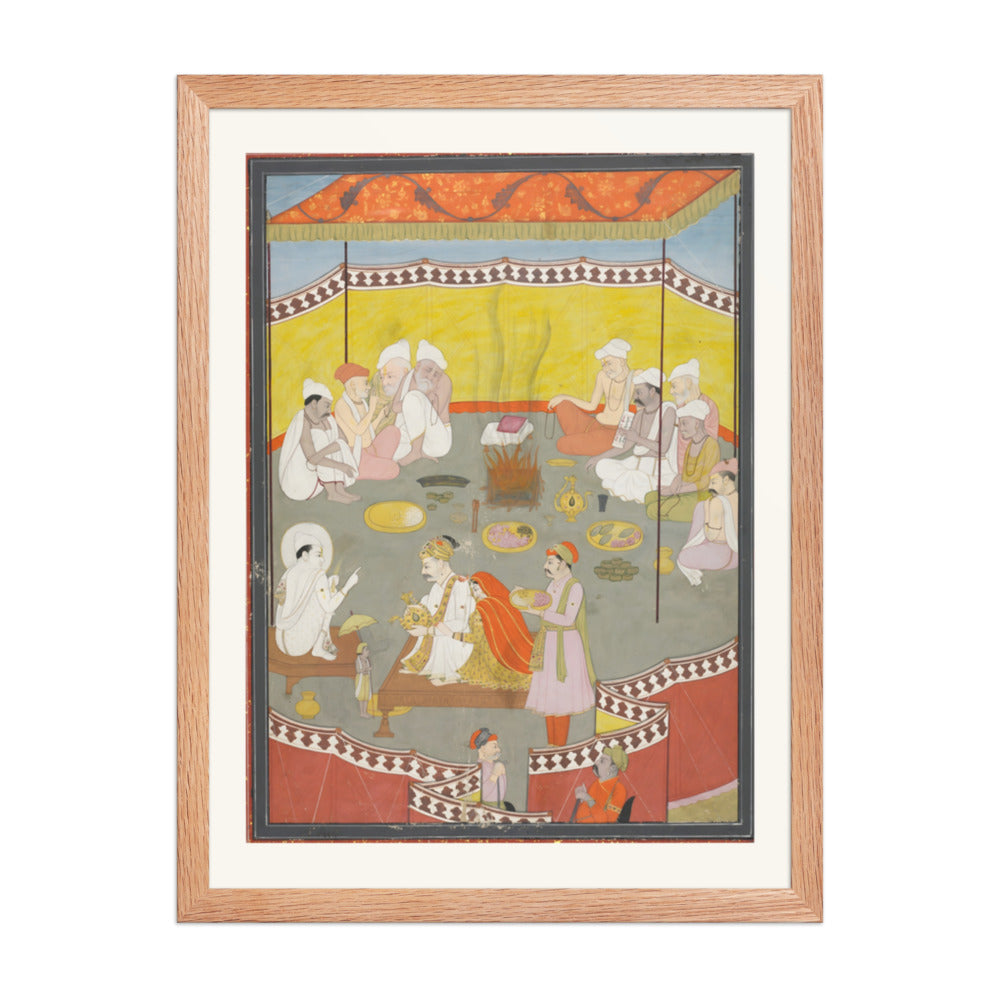 King Bali gives a gift of land to Vamana — view 2