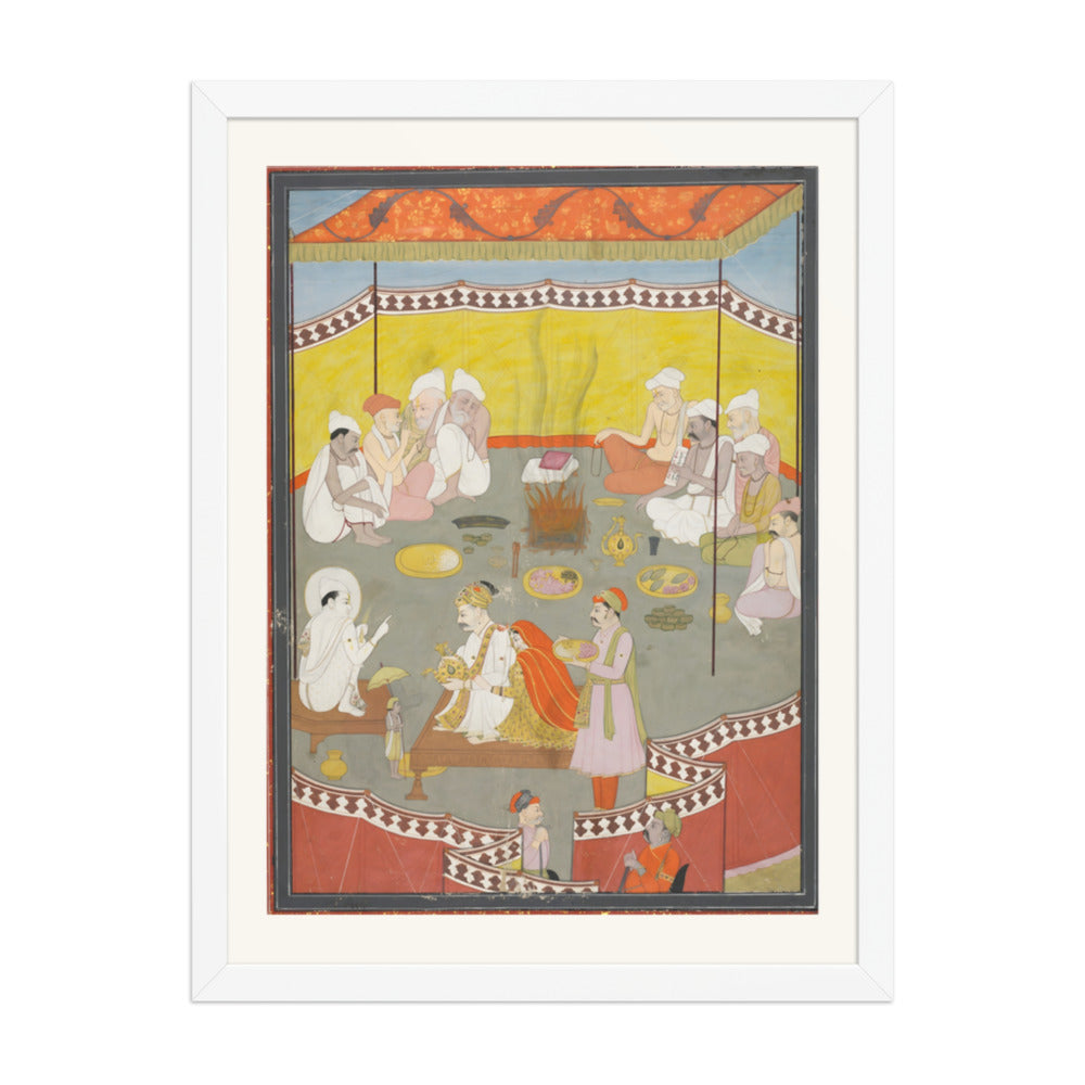 King Bali gives a gift of land to Vamana — view 3