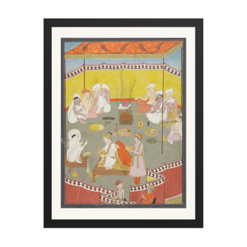 King Bali gives a gift of land to Vamana — view 4