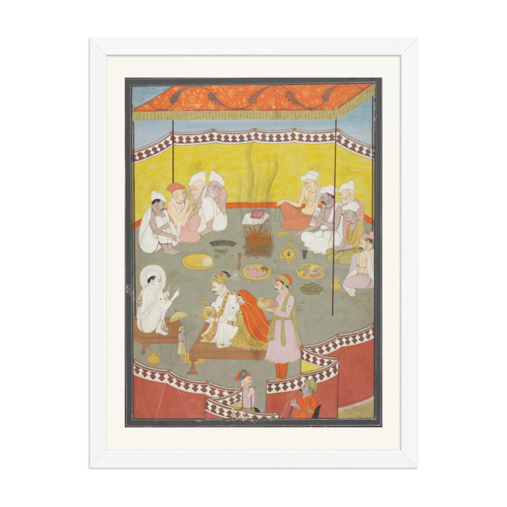 King Bali gives a gift of land to Vamana — view 6